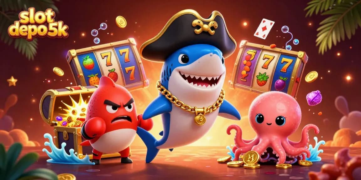 Experience the thrill of slot depo 5k featuring colorful characters and vibrant casino elements.