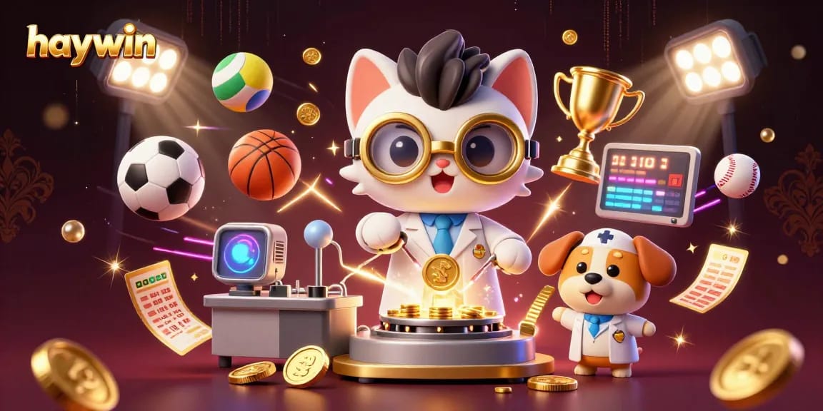 Win big with haywin’s immersive casino experience, showcasing a dynamic 3D scene of thrilling gameplay.