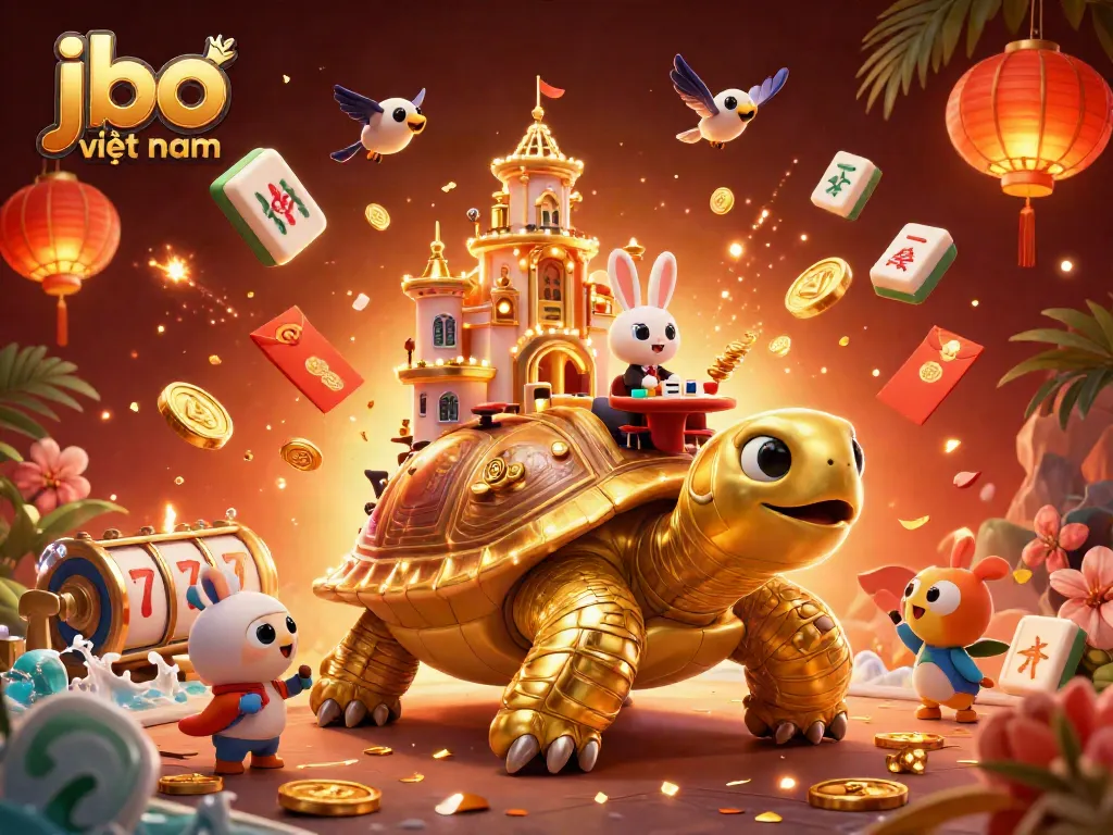 Join the excitement of jbo việt nam with this vibrant 3D illustration of a casino scene.