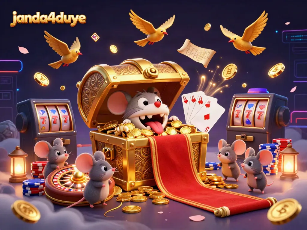 Janda4duye memberikan pengalaman permainan dengan tampilan penuh harta, mesin slot, dan elemen kasino