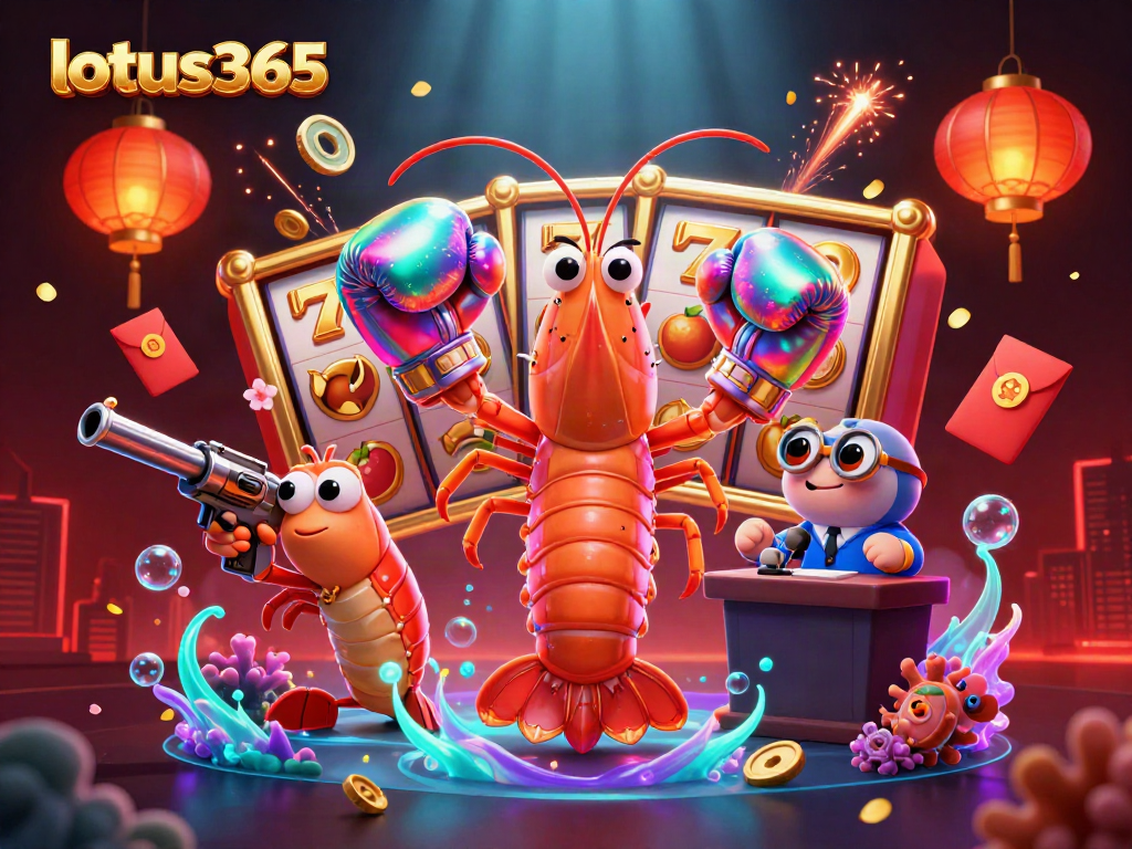 Experience the thrill of lotus365 with vibrant slot games and dynamic betting elements in a rich casino illustration.