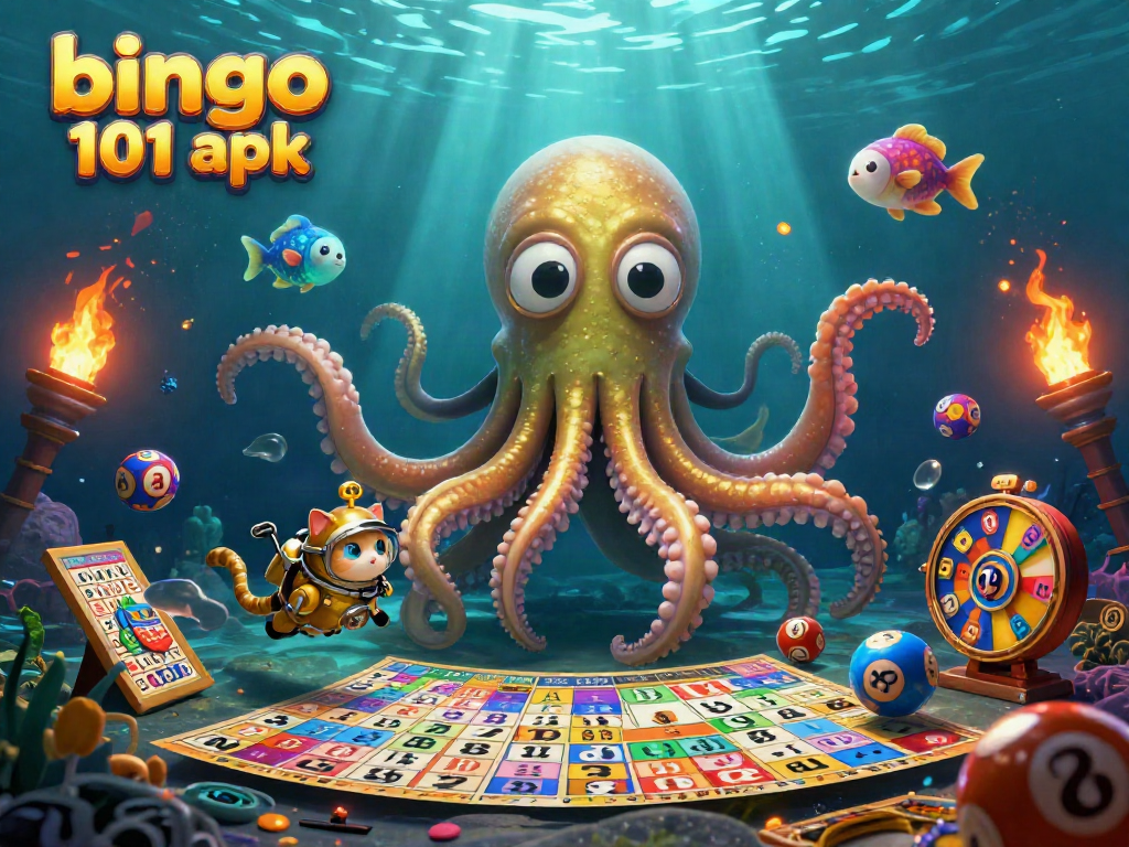 Menangkan hadiah di Bingo 101 APK dengan suasana permainan yang menarik dan interaktif.