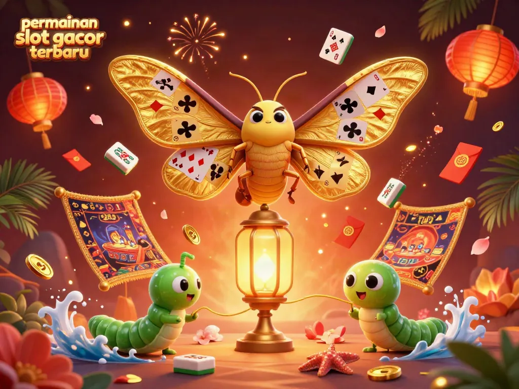 Permainan slot gacor terbaru dalam ilustrasi 3D yang menampilkan karakter unik dan elemen permainan kasino.