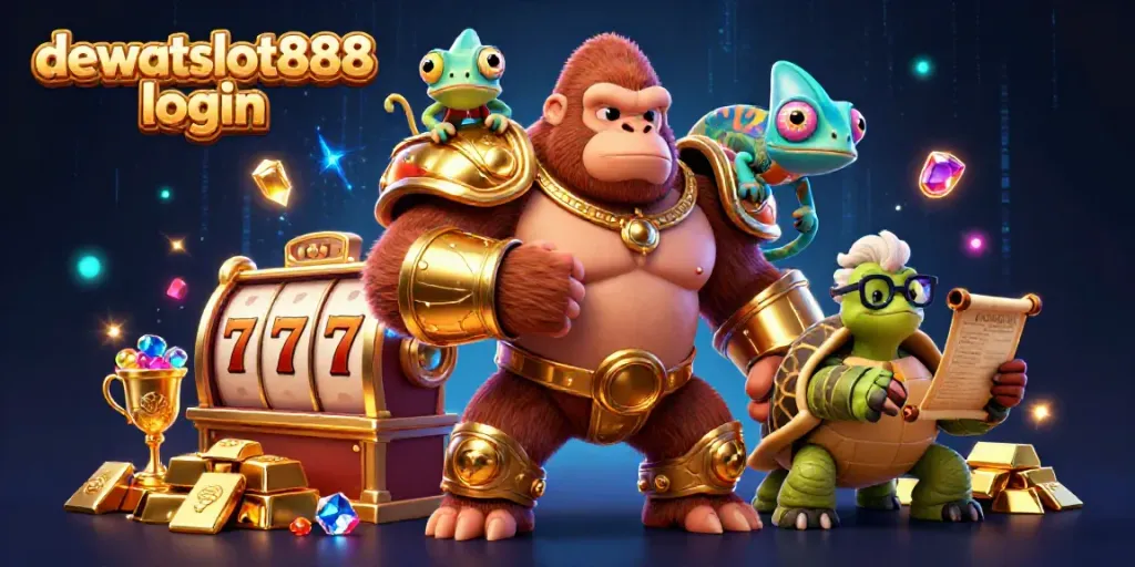 Menangkan slot dengan dewataslot888 login, saat gorila raja berjaya dan chameleon mengawasi!