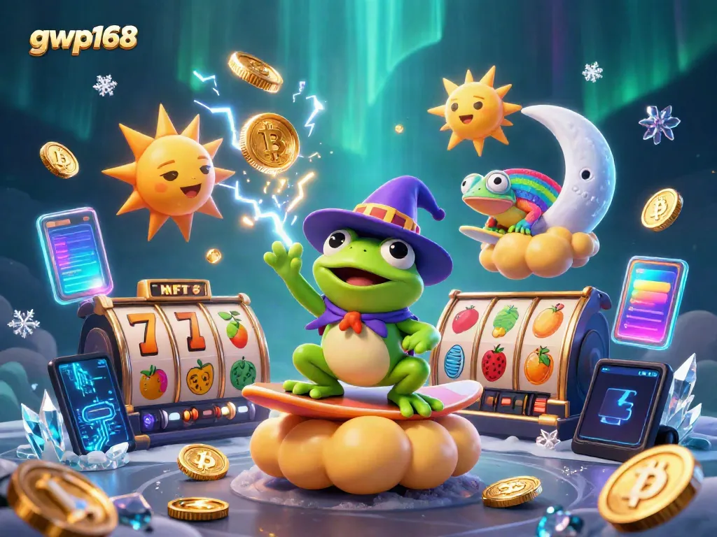 Permainan slot menarik di gwp168 dengan karakter lucu dan koin emas berkilauan.