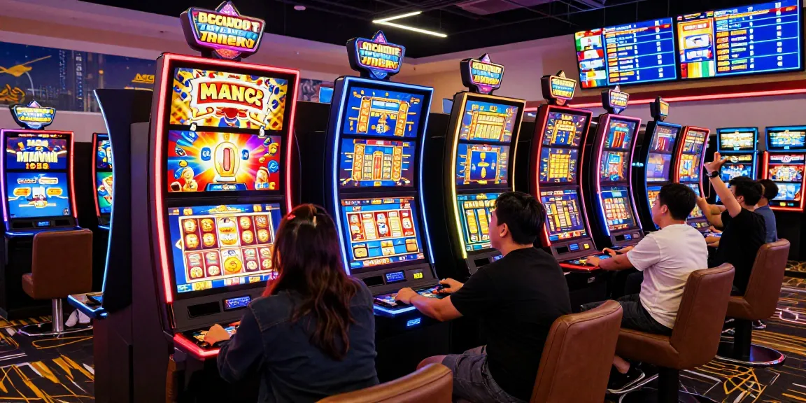 Exciting players celebrating winning in a slot gacor online casino atmosphere.