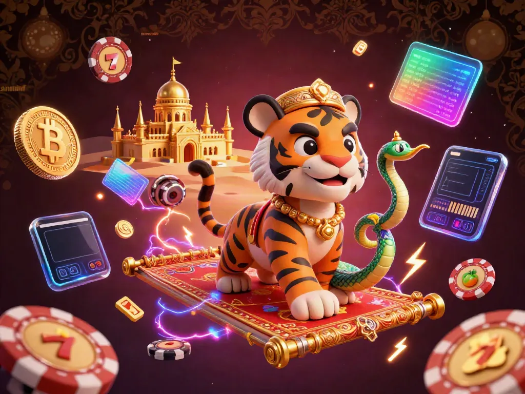 Experience the thrill of sunwin with a vibrant scene featuring a sultan and magical elements in a casino atmosphere.
