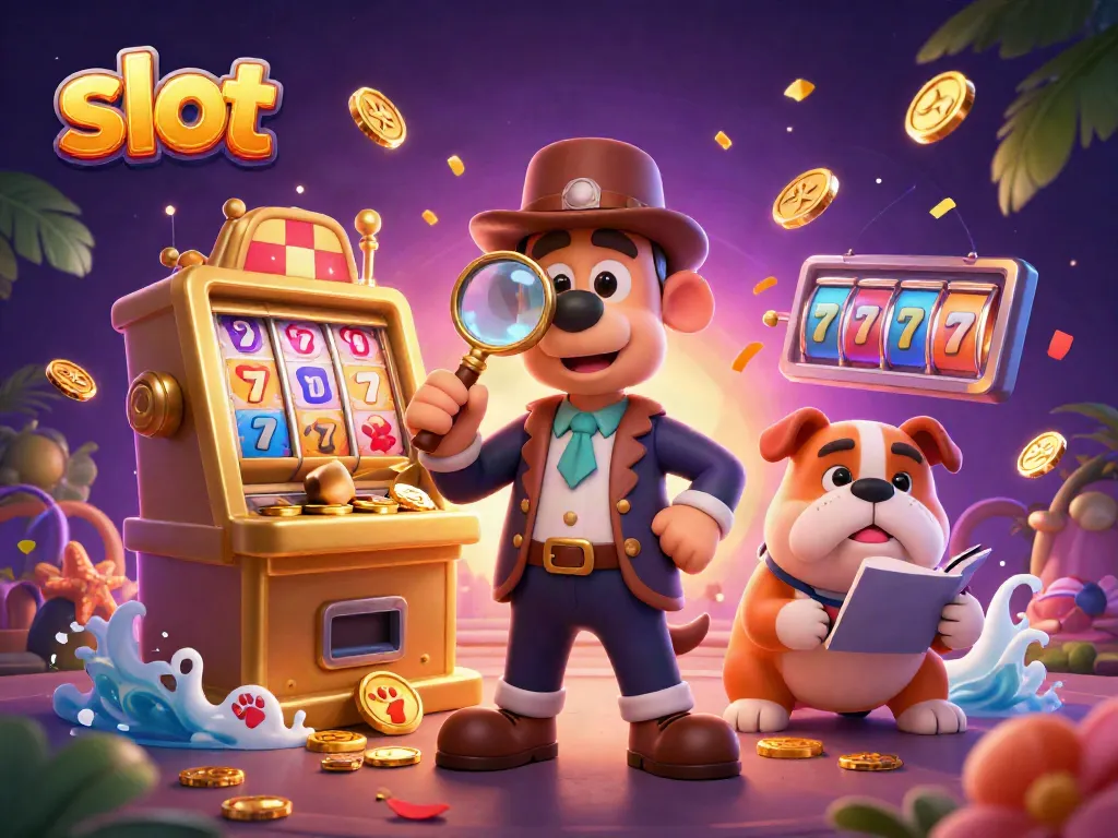 Memperoleh kekayaan melalui mesin slot, dengan karakter detektif dan banyak elemen permainan
