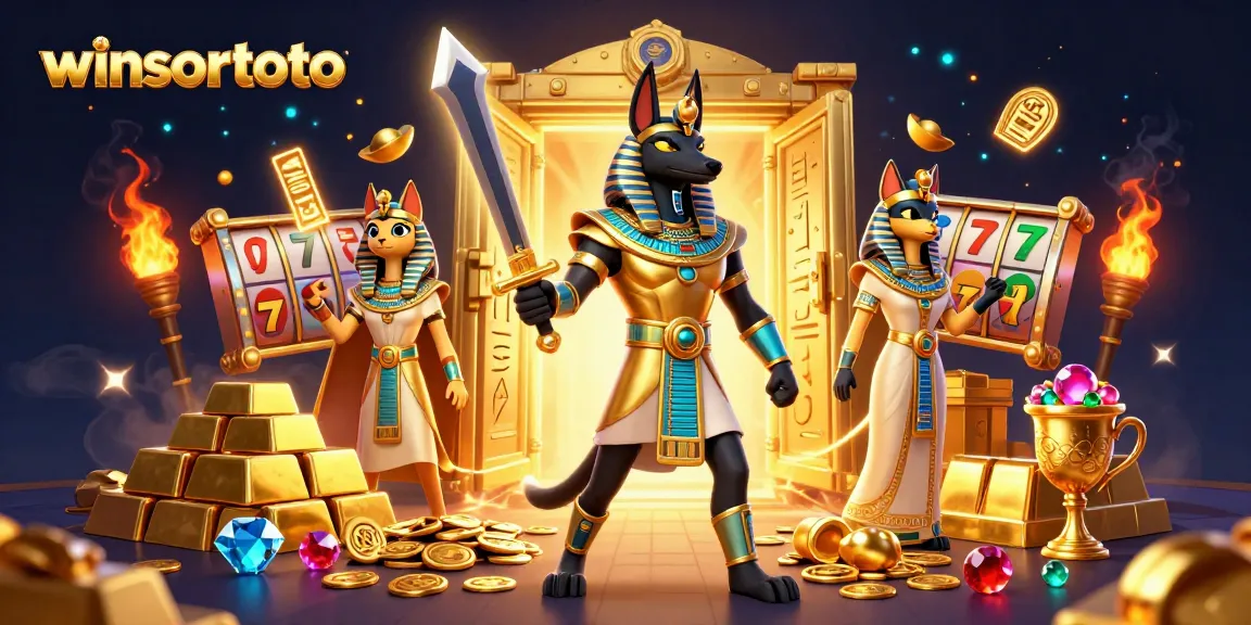 Menangkan hadiah besar di Winsortoto dengan simbol slot yang menarik di latar belakang.
