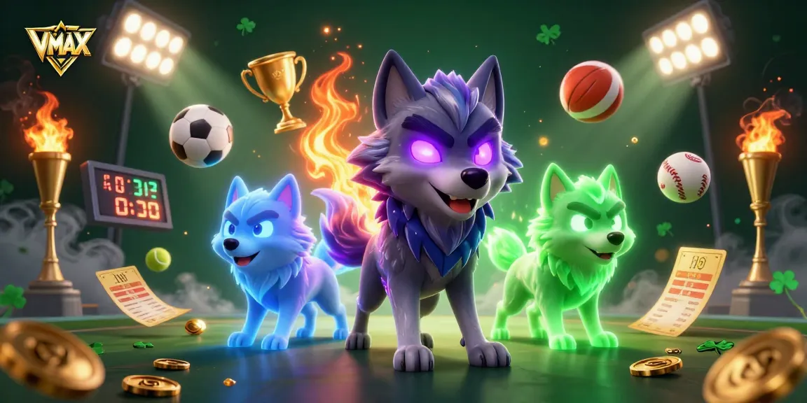 Experience thrilling VMAX online betting with vibrant characters and dynamic game elements.