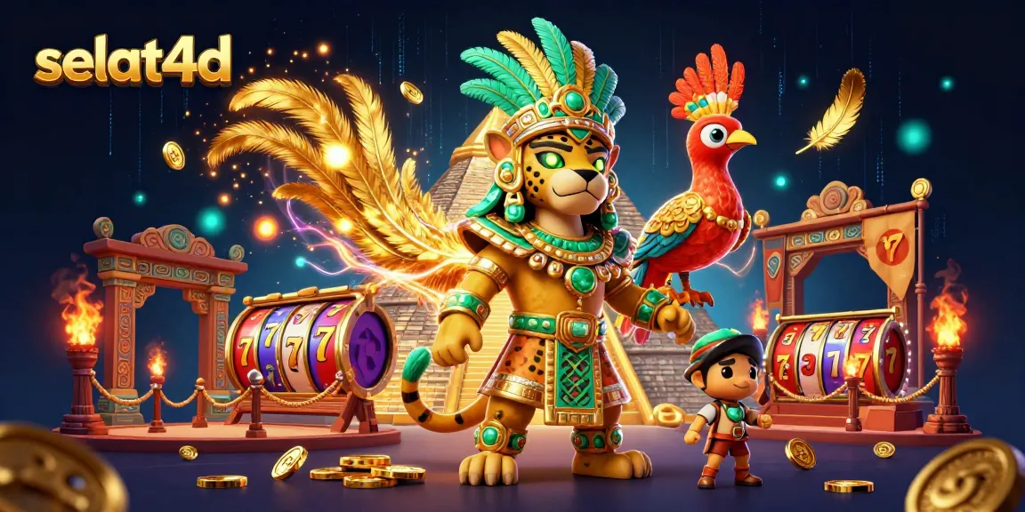 Experience vibrant gameplay at selat4d with the Mayan jaguar and golden slot symbols.