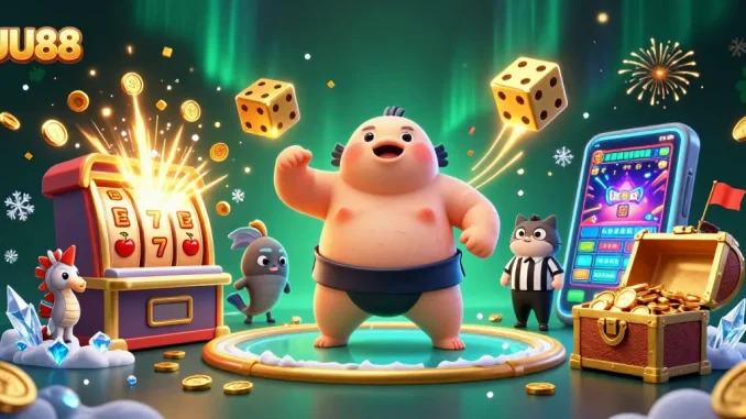 Experience the vibrant action of UU88's gaming universe with dynamic slot machines and colorful characters.