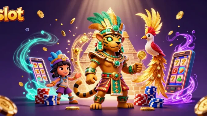 Menggambarkan slot dengan jackpot dan simbol buah saat bermain di kasino online WIH69.