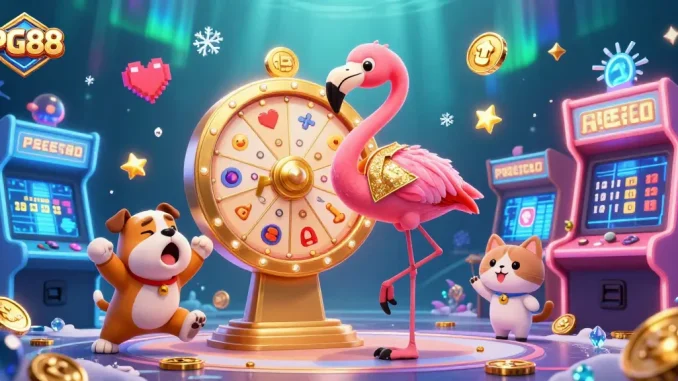 Play exciting games at PG88 with colorful scenes of vibrant characters and thrilling prizes.