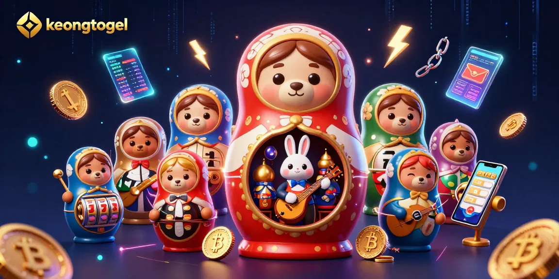 Spin for jackpots at Keongtogel with vibrant 3D characters and casino elements.