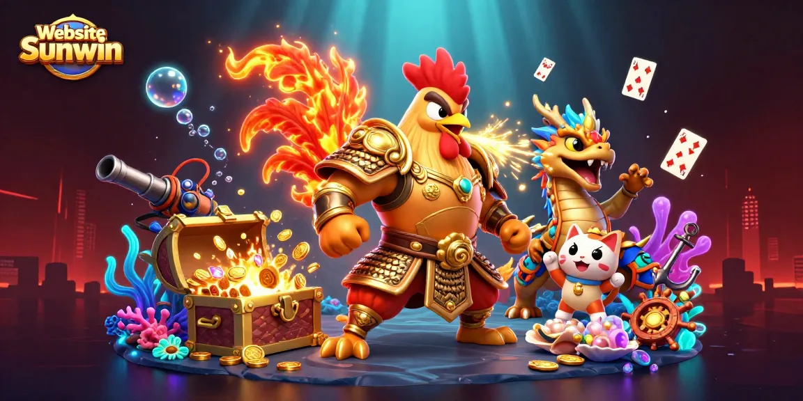 Experience thrilling wins at Website Sunwin with a dynamic casino illustration showcasing excitement.