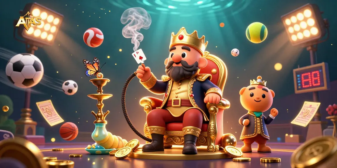 Experience the vibrant action of ATAS casino through an engaging 3D illustration capturing the thrill of gaming.