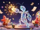 Experience thrilling gameplay with rr88 com's dynamic 3D casino illustration, showcasing exciting winning moments.
