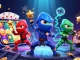 BTV168 showcases a team of ninja chameleons in casino action with slot game elements erupting for excitement.