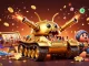 Spin and win with deposit 5000 at the lively miniature casino in a golden beetle tank.
