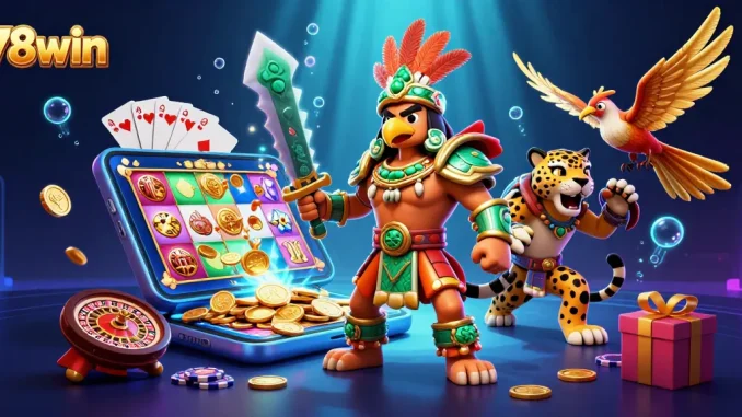 Experience the thrill of 78win slot games with iconic characters and vibrant gaming elements.