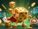 Engage with UK88's casino excitement, featuring golden dice and crypto elements in a vivid 3D scene.