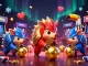 Engage in thrilling gameplay at 11win featuring vibrant pangolins in a casino-inspired digital illustration.