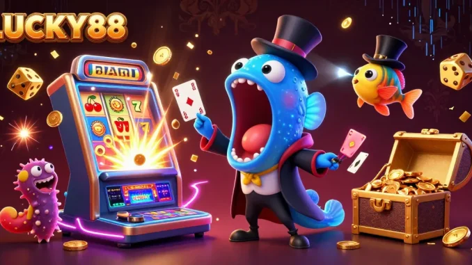 LUCKY88 showcases an enchanting 3D illustration of a magical deep-sea casino adventure.