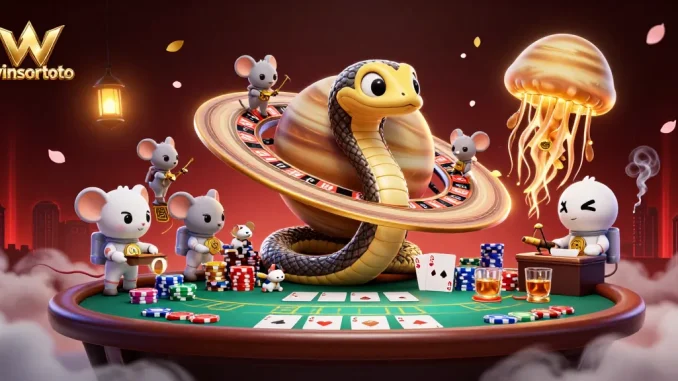 Watch winsortoto players place bets on a cosmic roulette wheel with thrilling casino elements.